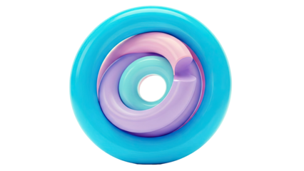 Swirling pastel rings in concentric circles