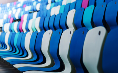 Empty seats in the stadium