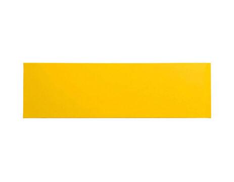 Yellow Rectangle Shape on White Background.
