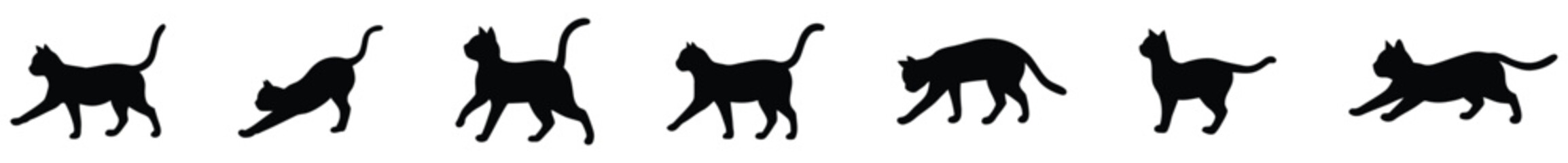 Unique Silhouettes of Cats.eps