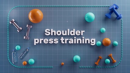 Shoulder Press Training for Upper Body Power. Effective Deltoid Exercise for Strength, Muscle Growth and Professional Fitness Routine