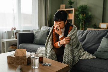Woman feeling sad and crying receiving bad news