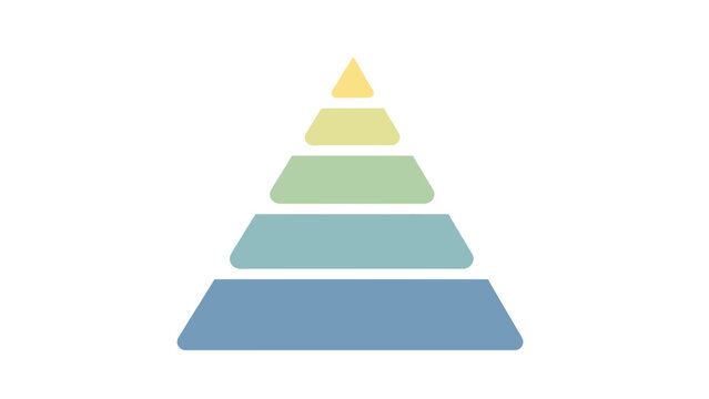 Abstract Geometric Pyramid Design Illustrating Growth and Hierarchy in a Simple Style