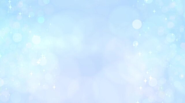 淡い水色のキラキラ背景ループ動画 / Light blue sparkling glitter particles loop background video