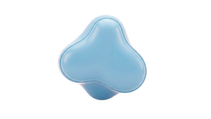 Smooth Blue Abstract Blob Shape