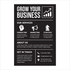 Obraz premium Grow Your Business – Professional Consulting Flyer