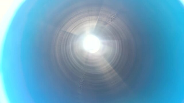 Production Of Plastic Pipes For Water. Warehouse of pipes with a filtration membrane