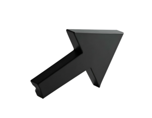 Black Arrow Directional Sign Pointer Indicator.