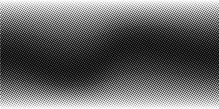 Extreme macro of printed halftone dots forming a bold diagonal dark band with soft gradients on paper. High-contrast abstract texture for posters, banners, signage, labels, packaging, and covers.