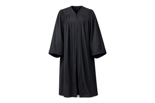 Black graduation academic gown for ceremony success on transparent background