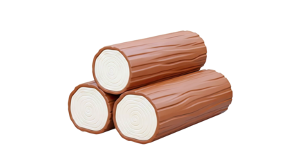 Three Stacked Toy Logs