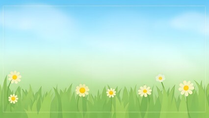 Happy easter day wishes with beautiful spring floral background