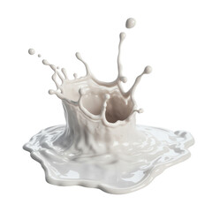 milk splash isolated on background, use for food design element concept