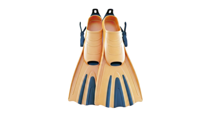 Pair of Orange Diving Fins