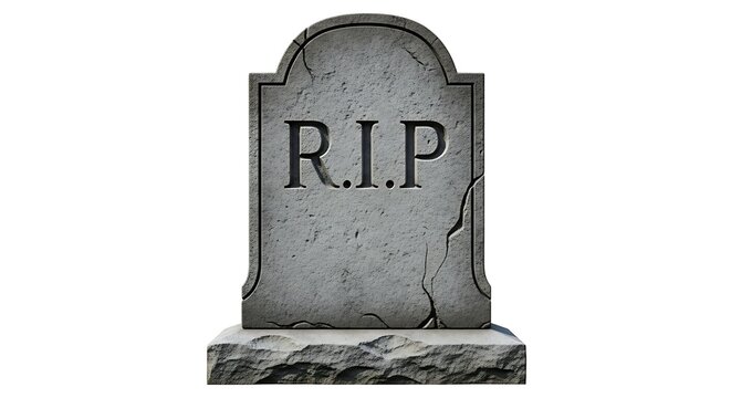 Rest in Peace - A solemn gravestone with R.I.P inscription.