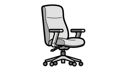 Fototapeta premium Modern Office Chair with Adjustable Armrests.