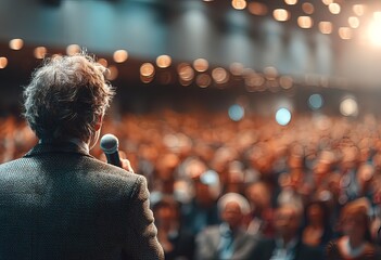 Man speaking at a conference