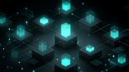 Backend system with cyan glow in premium enterprise setup showing digital architecture