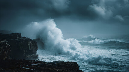 Fototapeta premium storm on the sea