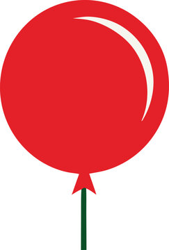 Bright red balloon on a green stick Vector