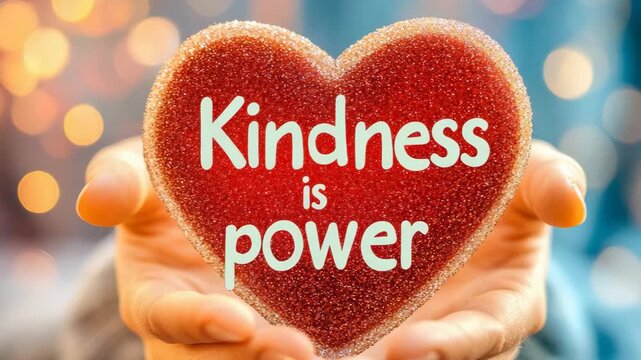 selective focus kindness is power compassion and strength concept
