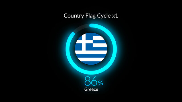 HUD Neon Maps Country Flag Cycle x1 (210 Flags, 195 World Countries Maps Included)