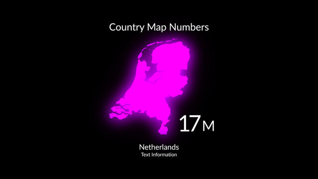 HUD Neon Maps Country Map With Number (210 Flags, 195 World Countries Maps Included)