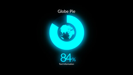 HUD Neon Maps Globe Pie