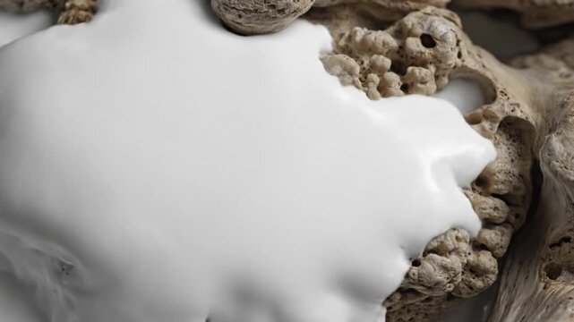 Osteoporosis Treatment Concept Strengthening Bone Density with Calcium