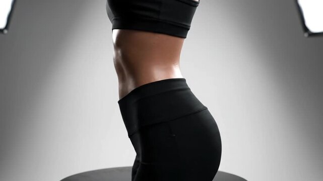 A glamourous cartoon vector illustration of a female fashion mannequin wearing a black dress to showcase a beautiful woman's body