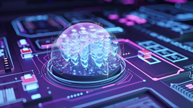 Cinematic 4K video, abstract 3D digital network, glowing neon data streams flowing geometric grid, holographic encryption shields intercepting red particles, floating translucent cubes personal data