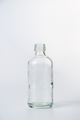 Empty glass of glass on a white background. isolated object.