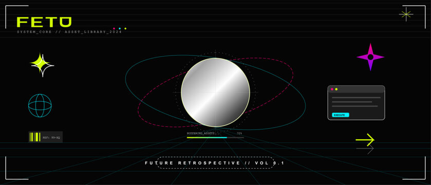 Participants view a digital presentation at the FETO System Conference in 2024. The setting features a dark theme with bright visuals and interactive elements that engage the audience.