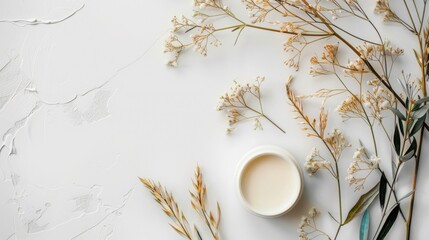 Minimal Flat Lay Product On White Background With Soft Shadow