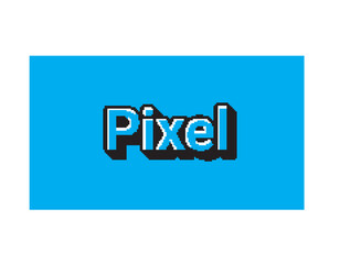 Fototapeta premium Pixel Text Editable Effect Digital Gaming Style Vector