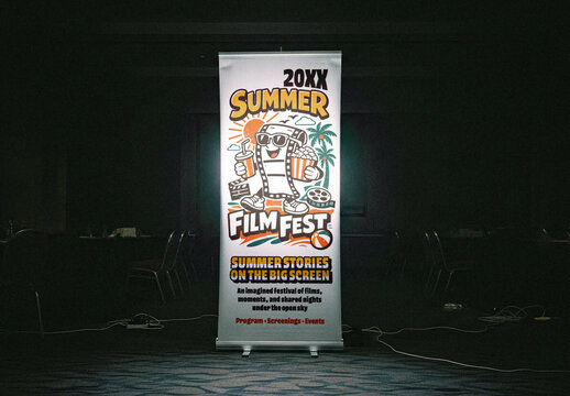 Roll Up Banner Mockup