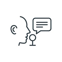 Voice Recognition and Speech Bubble Icon.