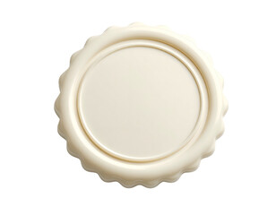 White Plastic Bottle Cap Closeup View.