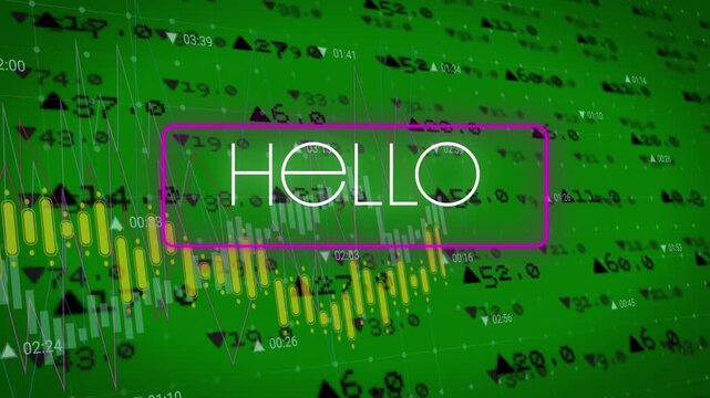 This video is a digital animation of stocks and shares on a green background