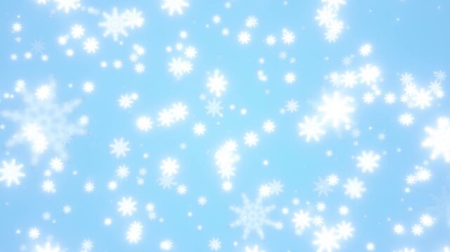 Soft winter snowflake pattern on light blue background