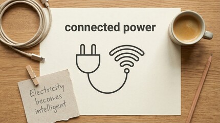 Connected power icon representing smart home technology