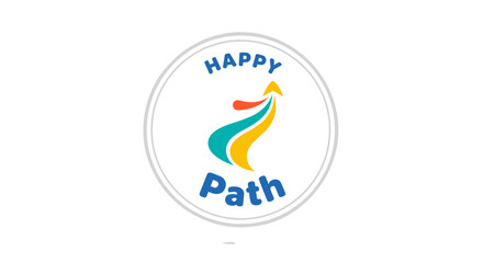 Happy Path Logo Design Element.