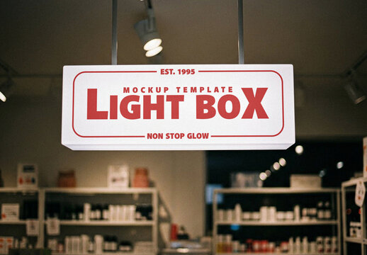 Store Light Box Mockup