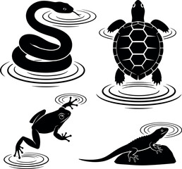 Amphibian Silhouette Vector