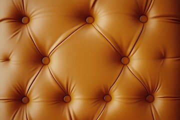 Naklejka premium Elegant Brown Leather Upholstery with Button Tufting, Timeless Texture for Luxury Furniture Design