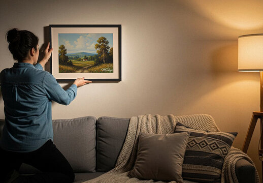 Framed Painting Mockup