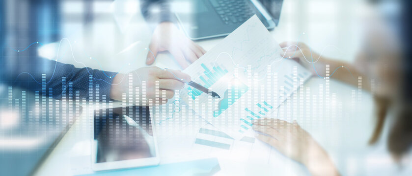 Data Visualization and Analytics Insights on a Wide Banner, Business and Technology Concept. - Powered by Adobe