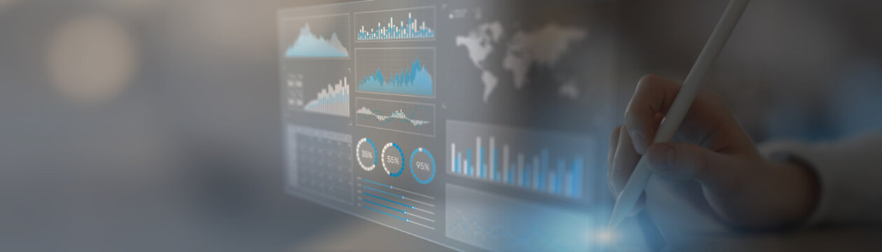 Interactive Data Analytics and Performance Metrics Visualization on a Modern Digital Tablet.