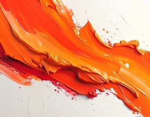 オレンジの絵の具の背景