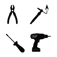 Construction Work and Power Tool Safety Equipment Set